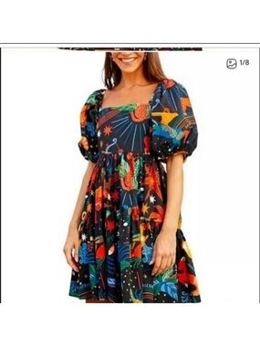 Farm Rio Zodiac Print Dress